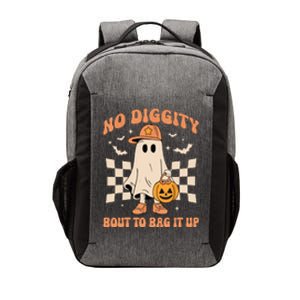 Retro Groovy Halloween Ghost No Diggity Bout To Bag It Up Gift Vector Backpack