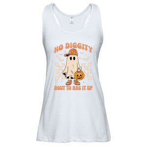 Retro Groovy Halloween Ghost No Diggity Bout To Bag It Up Gift Ladies Essential Flowy Tank