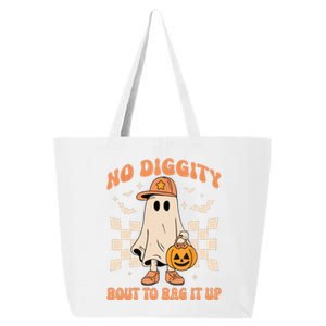 Retro Groovy Halloween Ghost No Diggity Bout To Bag It Up Gift 25L Jumbo Tote