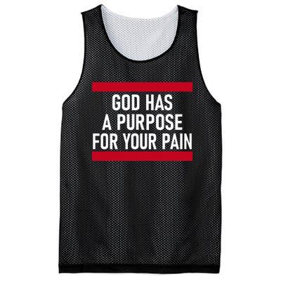 Religious God Has A Purpose For Your Pain Faith Based Gifts Mesh Reversible Basketball Jersey Tank