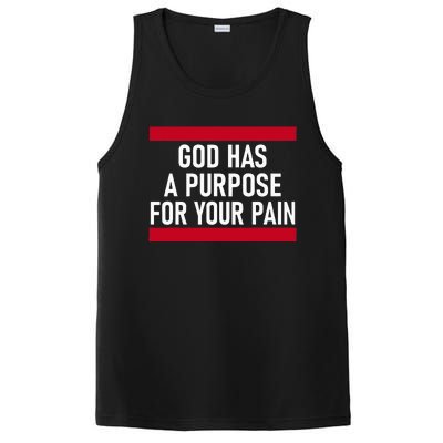 Religious God Has A Purpose For Your Pain Faith Based Gifts PosiCharge Competitor Tank