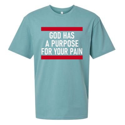 Religious God Has A Purpose For Your Pain Faith Based Gifts Sueded Cloud Jersey T-Shirt