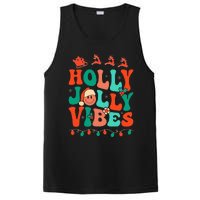 Retro Groovy Holly Xmas Jolly Vibes Christmas PosiCharge Competitor Tank