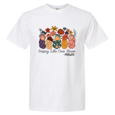 Retro Groovy Helping Little Ones Bloom Babies Flower Midwife Garment-Dyed Heavyweight T-Shirt