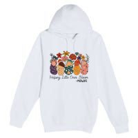 Retro Groovy Helping Little Ones Bloom Babies Flower Midwife Premium Pullover Hoodie