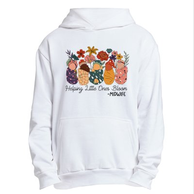 Retro Groovy Helping Little Ones Bloom Babies Flower Midwife Urban Pullover Hoodie