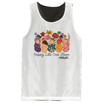 Retro Groovy Helping Little Ones Bloom Babies Flower Midwife Mesh Reversible Basketball Jersey Tank