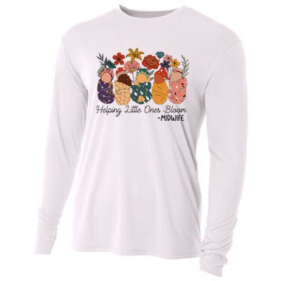 Retro Groovy Helping Little Ones Bloom Babies Flower Midwife Cooling Performance Long Sleeve Crew