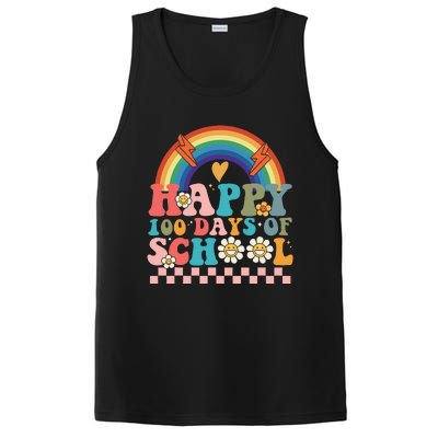 Retro Groovy Happy 100 Days Of School Teachers PosiCharge Competitor Tank