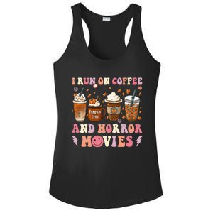 Retro Groovy Horror Fall Movie Coffee Hippie Halloween Gift Ladies PosiCharge Competitor Racerback Tank