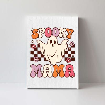 Retro Groovy Halloween Ghost Spooky Mama Costume Canvas