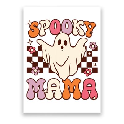 Retro Groovy Halloween Ghost Spooky Mama Costume Poster