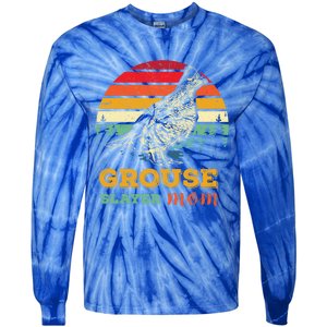 Ruffed Grouse Hunter Mom Gift Grouse Bird Hunting Mother Gift Tie-Dye Long Sleeve Shirt