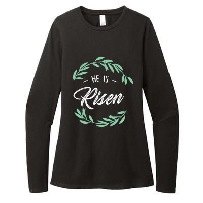 Religion Gift He Is Risen Resurrection Jesus Gift Womens CVC Long Sleeve Shirt