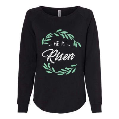 Religion Gift He Is Risen Resurrection Jesus Gift Womens California Wash Sweatshirt