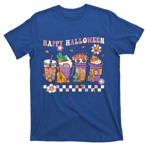 Retro Groovy Horror Fall Movie Coffee Hippie Halloween Witch Gift T-Shirt