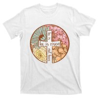 Retro Groovy He Is Risen Jesus Religious Easter Christians T-Shirt