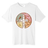 Retro Groovy He Is Risen Jesus Religious Easter Christians Tall Fusion ChromaSoft Performance T-Shirt