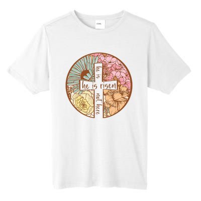 Retro Groovy He Is Risen Jesus Religious Easter Christians Tall Fusion ChromaSoft Performance T-Shirt