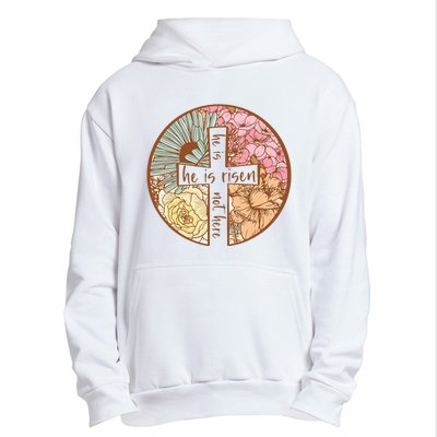 Retro Groovy He Is Risen Jesus Religious Easter Christians Urban Pullover Hoodie