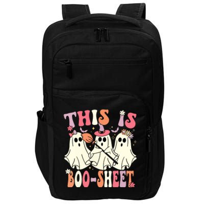 Retro Groovy Halloween Ghost This Is Boosheet Costume Gift Impact Tech Backpack