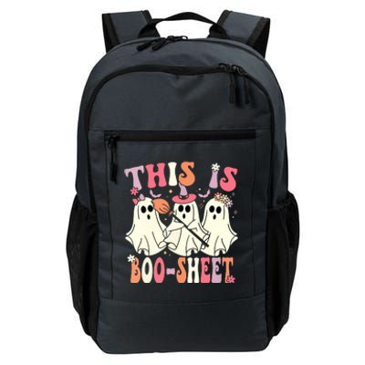 Retro Groovy Halloween Ghost This Is Boosheet Costume Gift Daily Commute Backpack