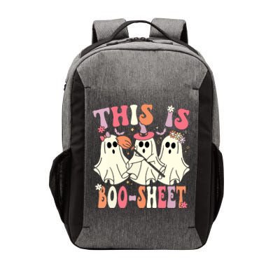 Retro Groovy Halloween Ghost This Is Boosheet Costume Gift Vector Backpack