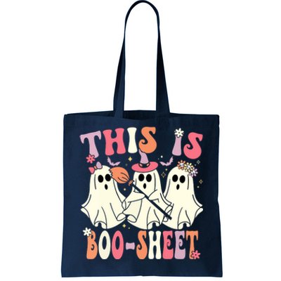 Retro Groovy Halloween Ghost This Is Boosheet Costume Gift Tote Bag