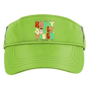 Retro Groovy Holly Xmas Jolly Vibes Christmas For Great Gift Adult Drive Performance Visor