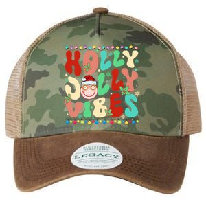 Retro Groovy Holly Xmas Jolly Vibes Christmas For Great Gift Legacy Tie Dye Trucker Hat