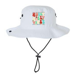 Retro Groovy Holly Xmas Jolly Vibes Christmas For Great Gift Legacy Cool Fit Booney Bucket Hat