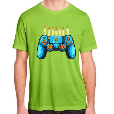 Retro Gamepad Happy Hanukkah Funny Pajama Family Matching Adult ChromaSoft Performance T-Shirt