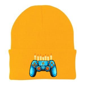 Retro Gamepad Happy Hanukkah Funny Pajama Family Matching Knit Cap Winter Beanie