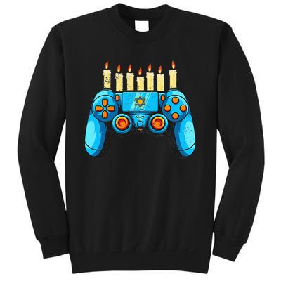 Retro Gamepad Happy Hanukkah Funny Pajama Family Matching Sweatshirt