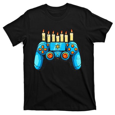 Retro Gamepad Happy Hanukkah Funny Pajama Family Matching T-Shirt