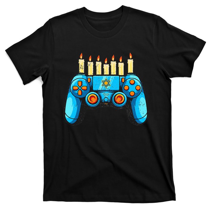 Retro Gamepad Happy Hanukkah Funny Pajama Family Matching T-Shirt