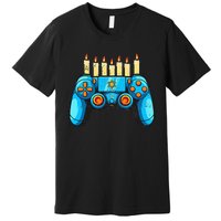 Retro Gamepad Happy Hanukkah Funny Pajama Family Matching Premium T-Shirt