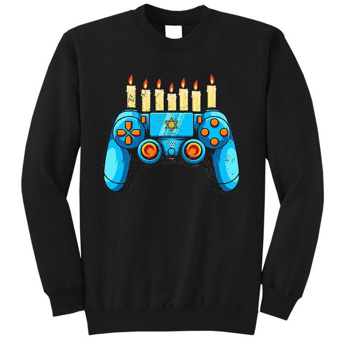 Retro Gamepad Happy Hanukkah Funny Pajama Family Matching Tall Sweatshirt