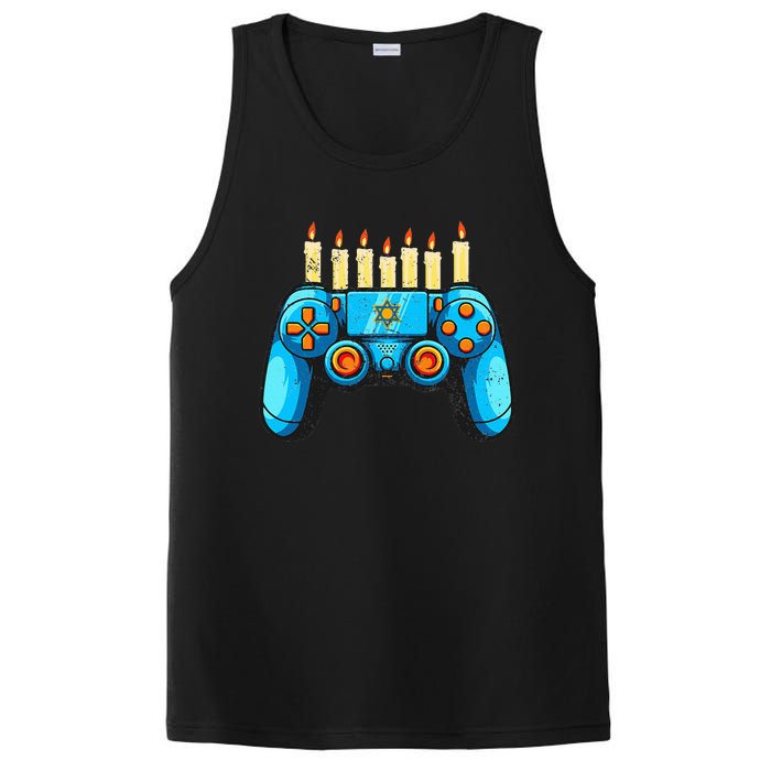 Retro Gamepad Happy Hanukkah Funny Pajama Family Matching PosiCharge Competitor Tank