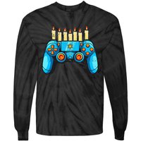 Retro Gamepad Happy Hanukkah Funny Pajama Family Matching Tie-Dye Long Sleeve Shirt