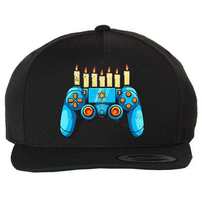 Retro Gamepad Happy Hanukkah Funny Pajama Family Matching Wool Snapback Cap