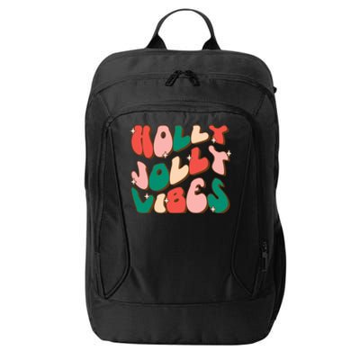 Retro Groovy Holly Xmas Jolly Vibes Christmas For Cool Gift City Backpack