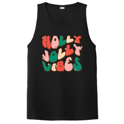 Retro Groovy Holly Xmas Jolly Vibes Christmas For Cool Gift PosiCharge Competitor Tank