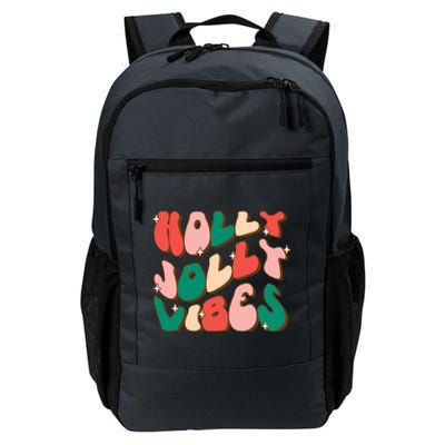 Retro Groovy Holly Xmas Jolly Vibes Christmas For Cool Gift Daily Commute Backpack