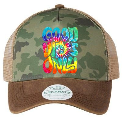 Retro Groovy Halloween Peace Love Hippie 60s 70s 80s Costume Legacy Tie Dye Trucker Hat