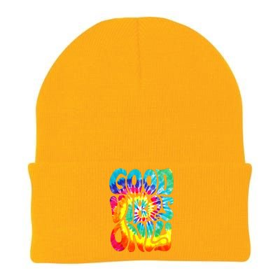 Retro Groovy Halloween Peace Love Hippie 60s 70s 80s Costume Knit Cap Winter Beanie