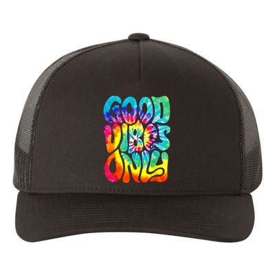 Retro Groovy Halloween Peace Love Hippie 60s 70s 80s Costume Yupoong Adult 5-Panel Trucker Hat