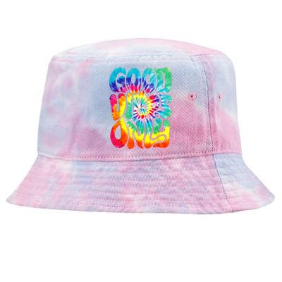 Retro Groovy Halloween Peace Love Hippie 60s 70s 80s Costume Tie-Dyed Bucket Hat