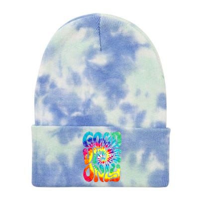 Retro Groovy Halloween Peace Love Hippie 60s 70s 80s Costume Tie Dye 12in Knit Beanie