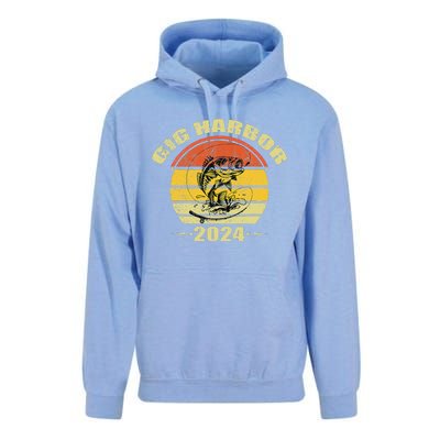 Retro Gig Harbor Unisex Surf Hoodie